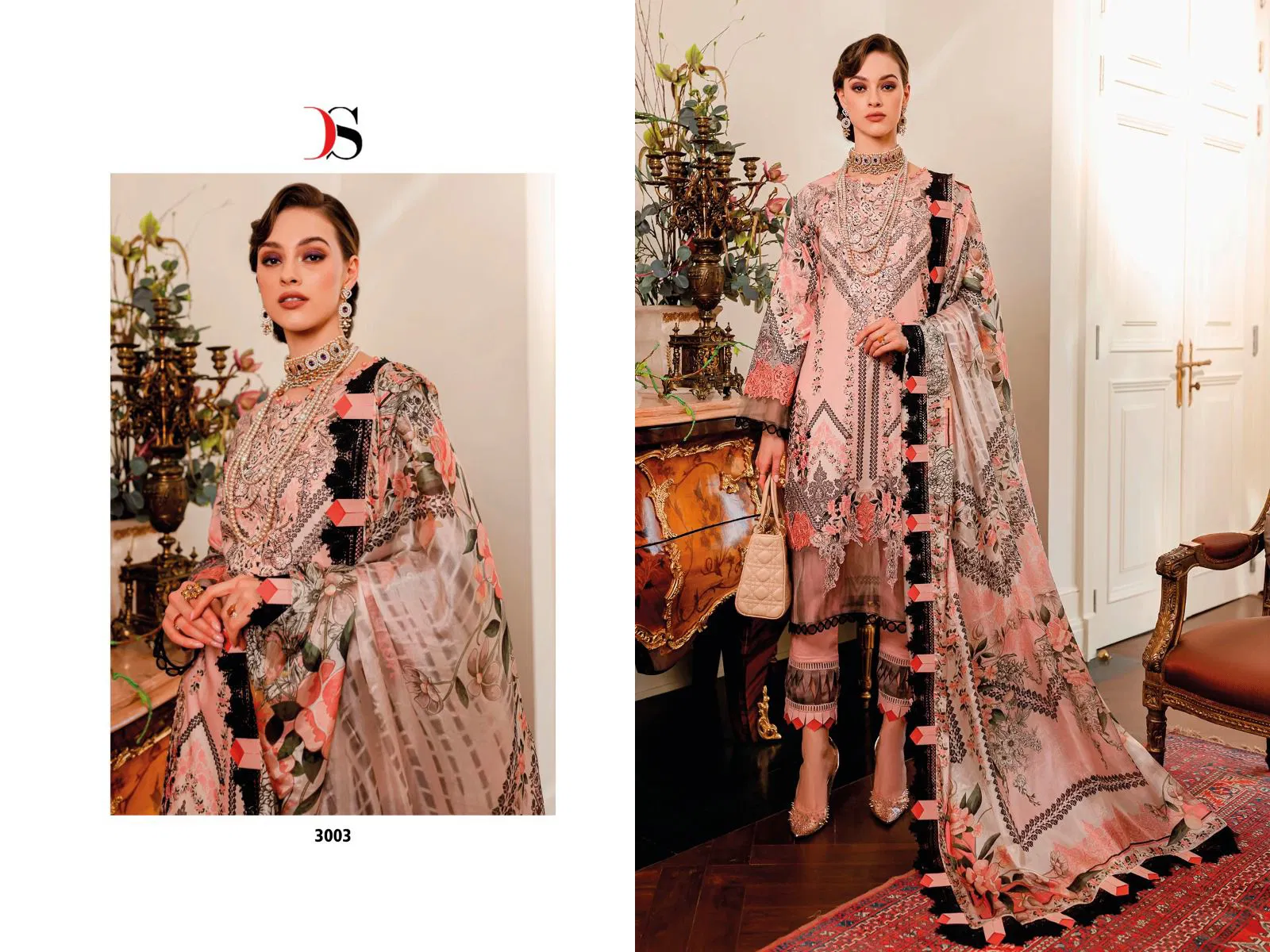 Deepsy Firdous Solitaire 3 Wholesale Cotton Pakistani Suits